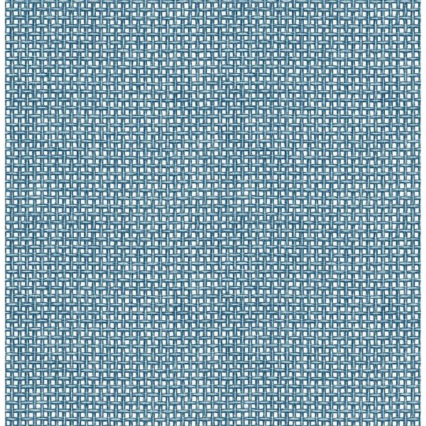 Manhattan Comfort Miramar Zia Blue Basketweave 33 ft L X 205 in W Wallpaper BR4014-26442 - main
